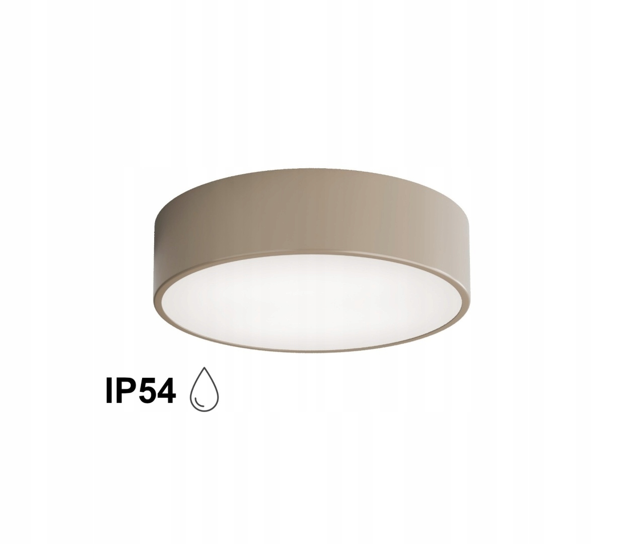 Lampa sufitowa łazienkowa na taras Plafon Cleo 300 IP54 Beżowy 30 cm