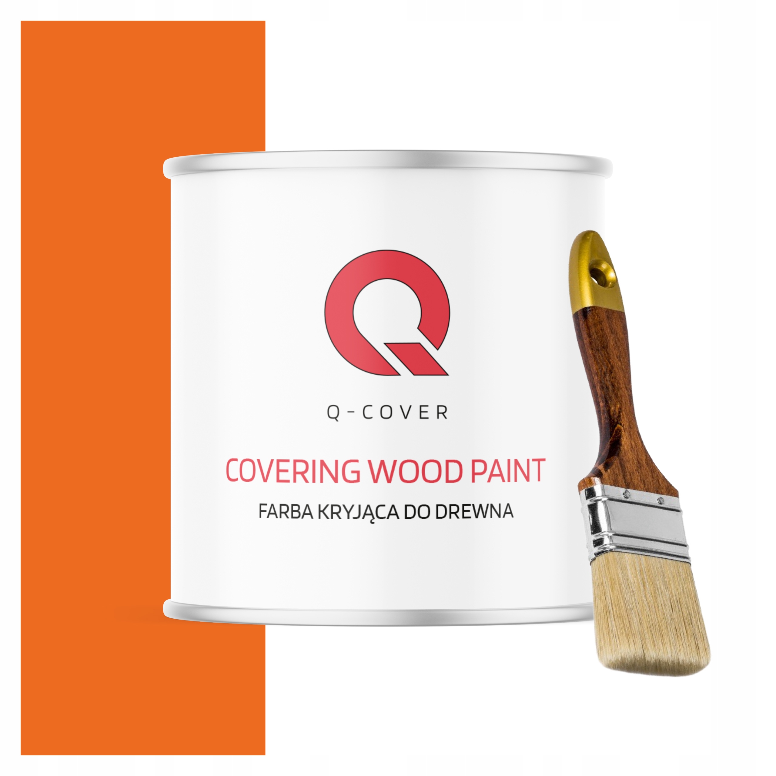 Krycí Barva na renovované dřevo 2.5 l Satén Červený Pomeranč Štětec