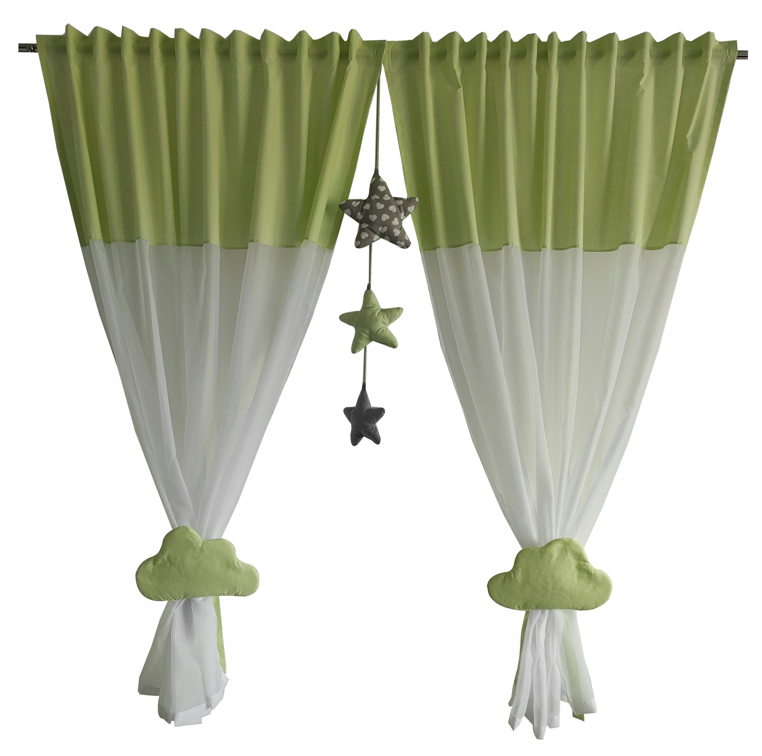 Komplet FIRANKA DZIECIĘCA woal bawełna+gwiazdki