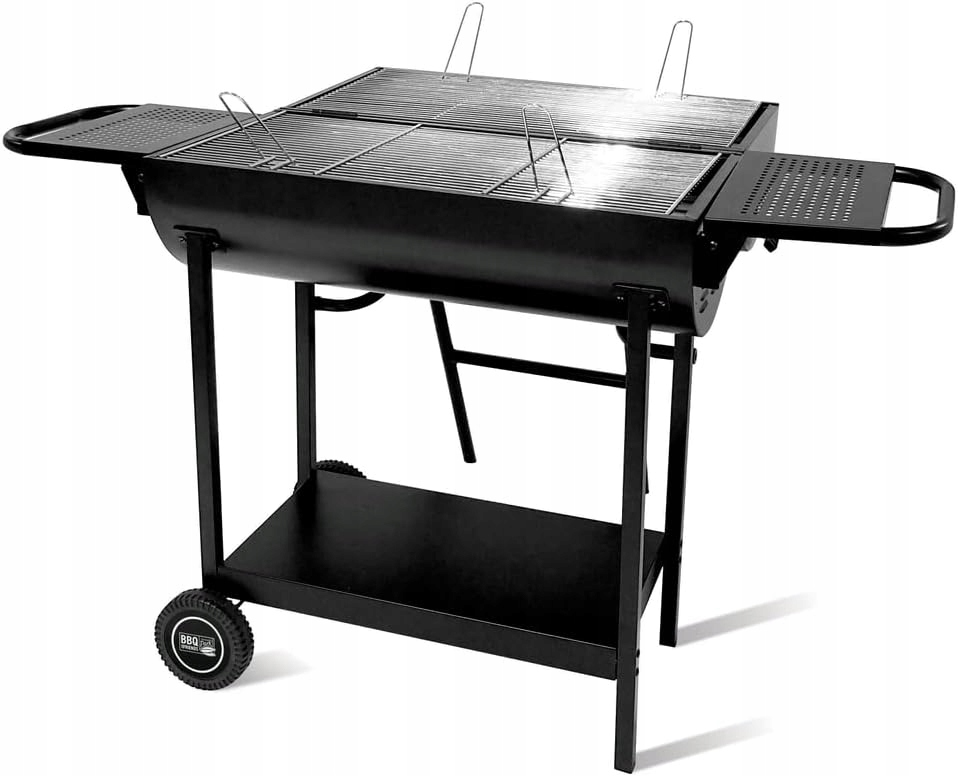 DUŻY GRILL WĘGLOWY OGRODOWY RODZINNY IMPREZOWY - PODWÓJNY RUSZT 139x74cm
