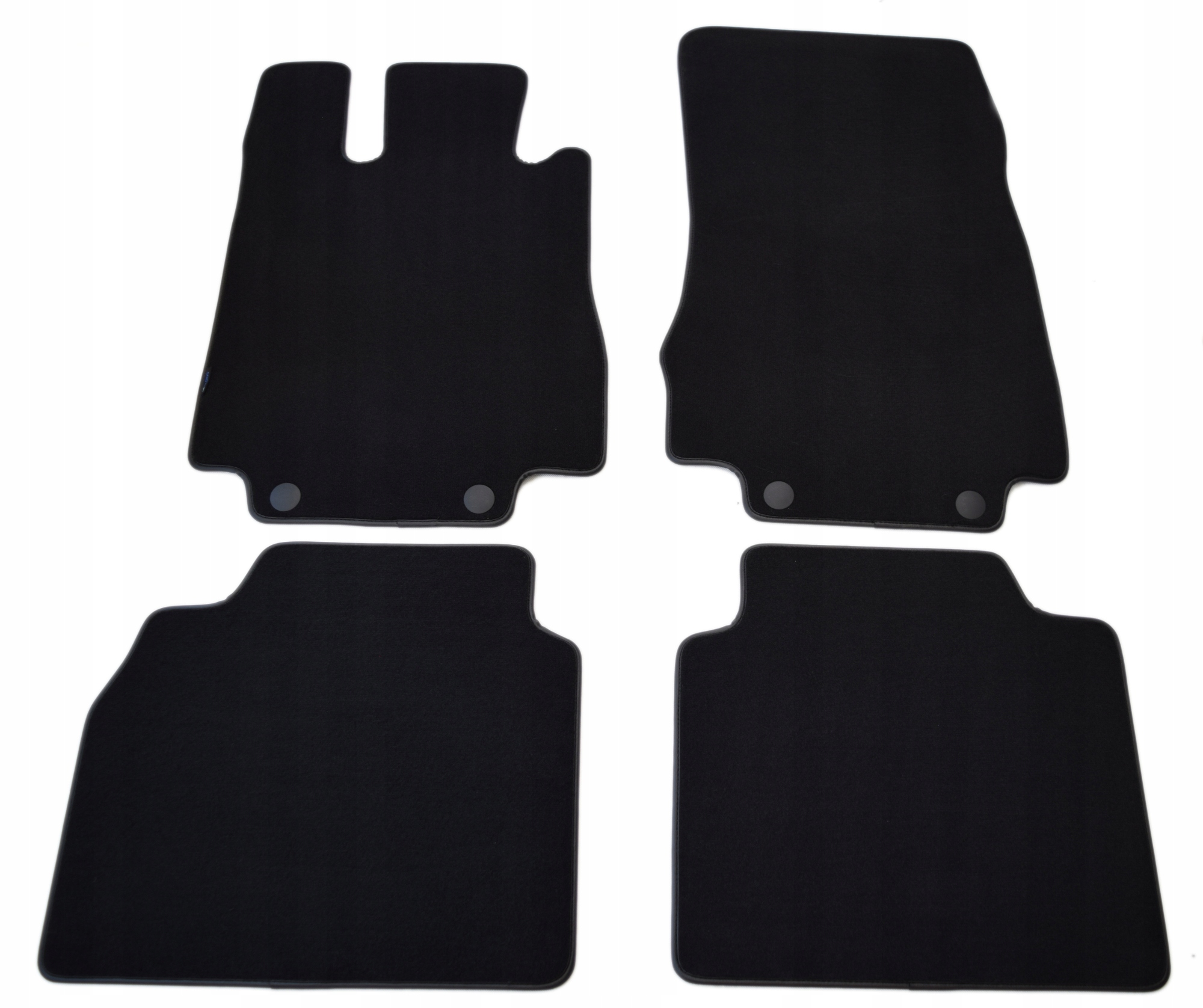 Černé velurové koberce Diamond-Lamówka. Mercedes S-Class W220 Long 98-05r