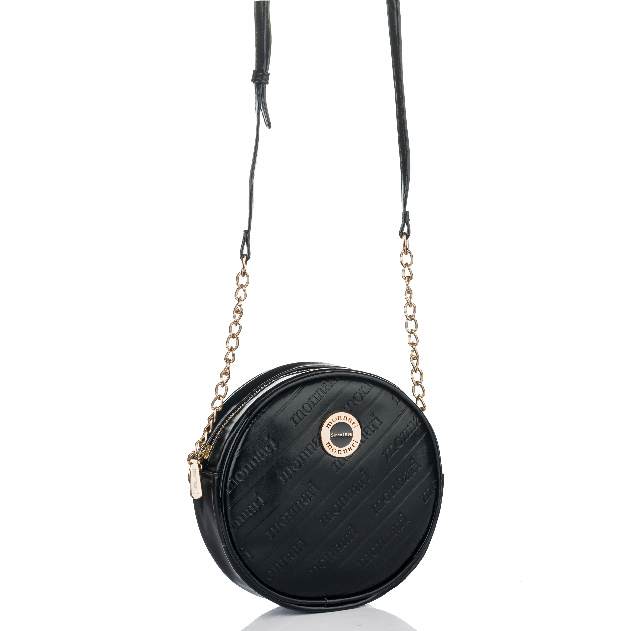 Torebka MONNARI Listonoszka Logo Na Ramię Okrągła Model BAG3810-020