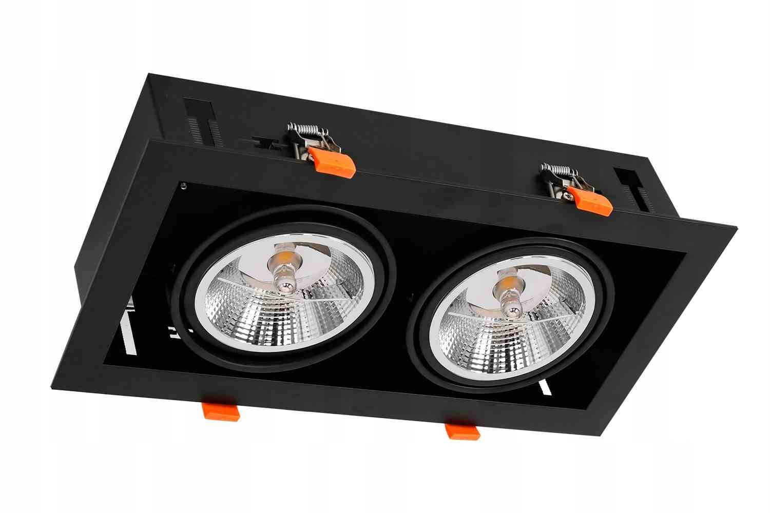 Podomítkové svítidlo Plaza 2xGU10 AR111 Černá