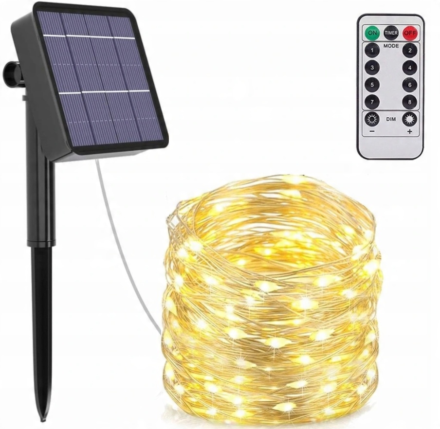 

Girlanda Solarna 100 Led Lampki Ogrodowe +pilot
