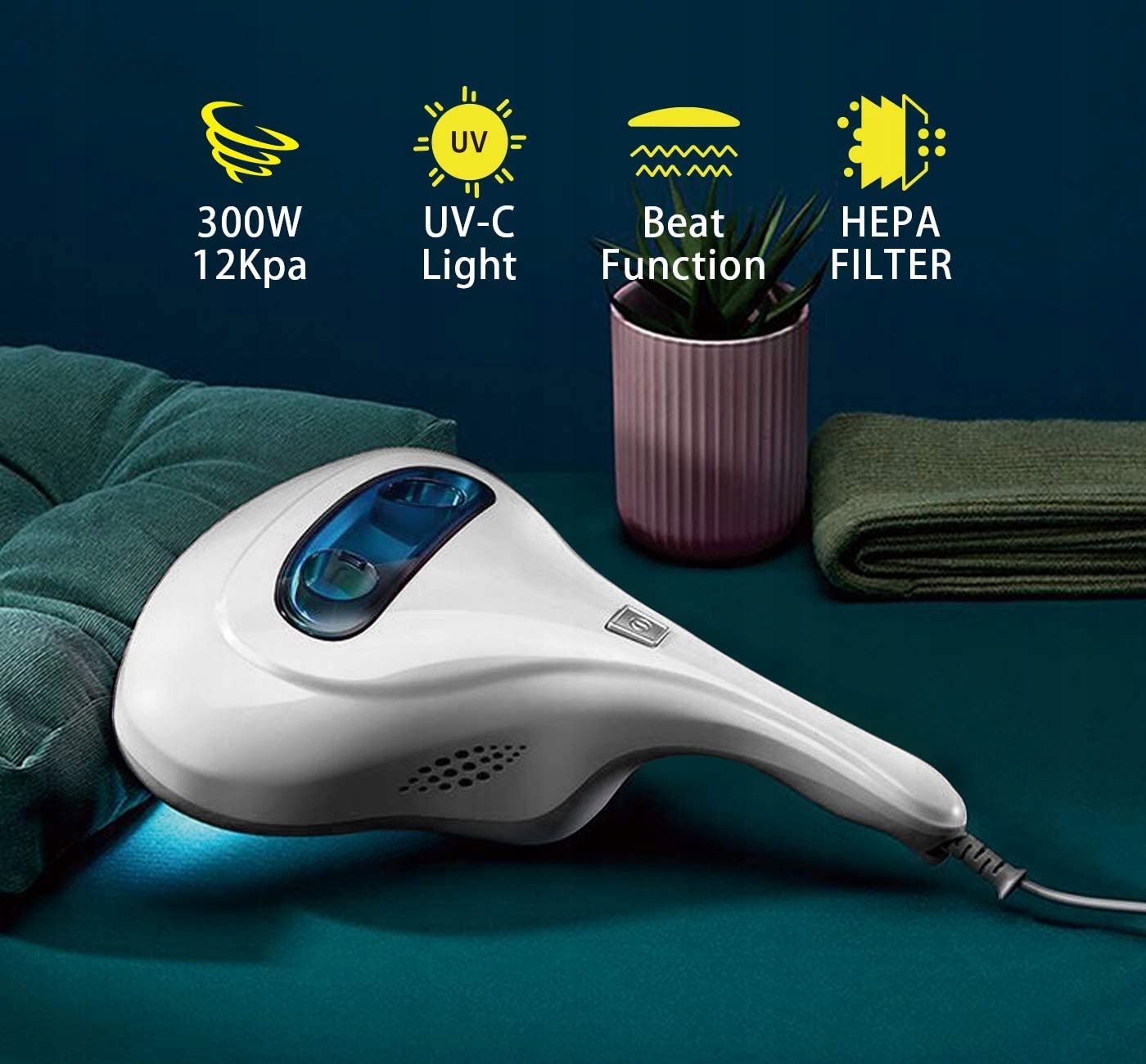 ODKURZACZ RĘCZNY LAMPA UV USUWA ROZTOCZA 300W NEW! Kod producenta NVC220WC-QW