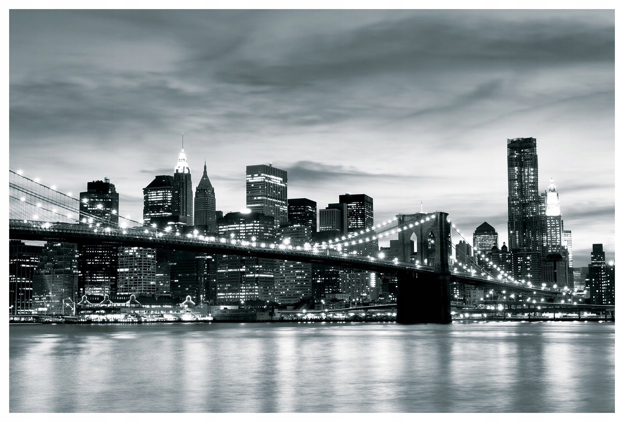 Fototapeta Brooklynský most New York noc vinylová 368x254 lepidlo