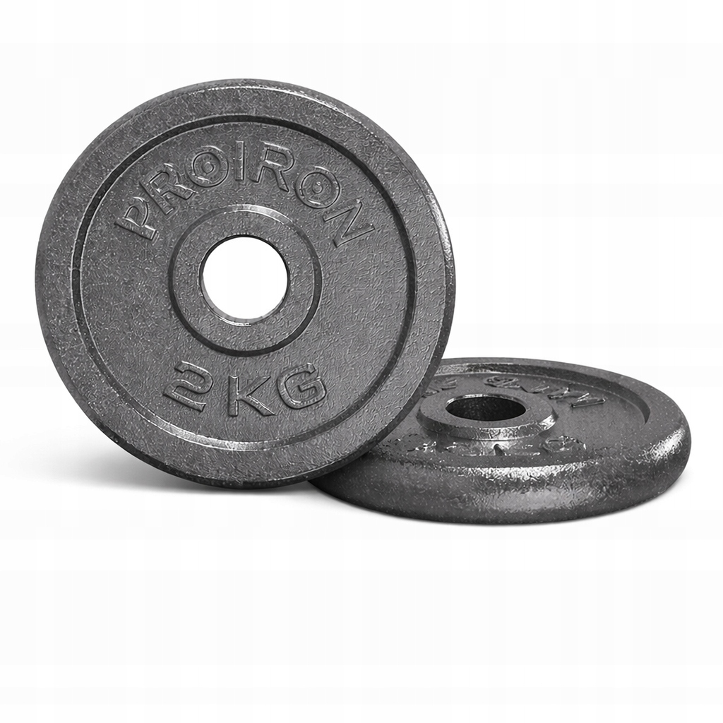 Talerze żeliwne obciążenia do hantli 2x 2kg czarne Proiron