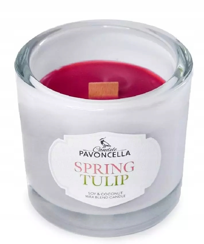 Sójová svíčka Spring Tulip bílá 170 g