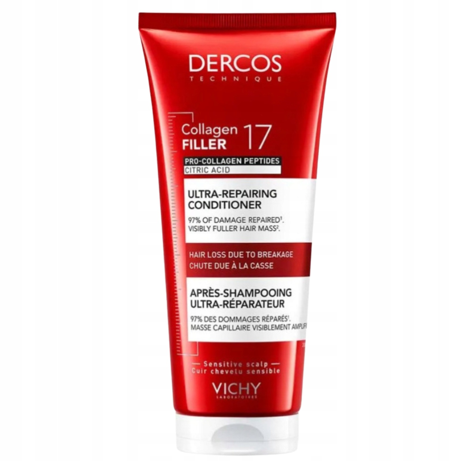 Vichy Dercos Collagen 17 Filler odżywka włosy zniszczone osłabione 200 ml
