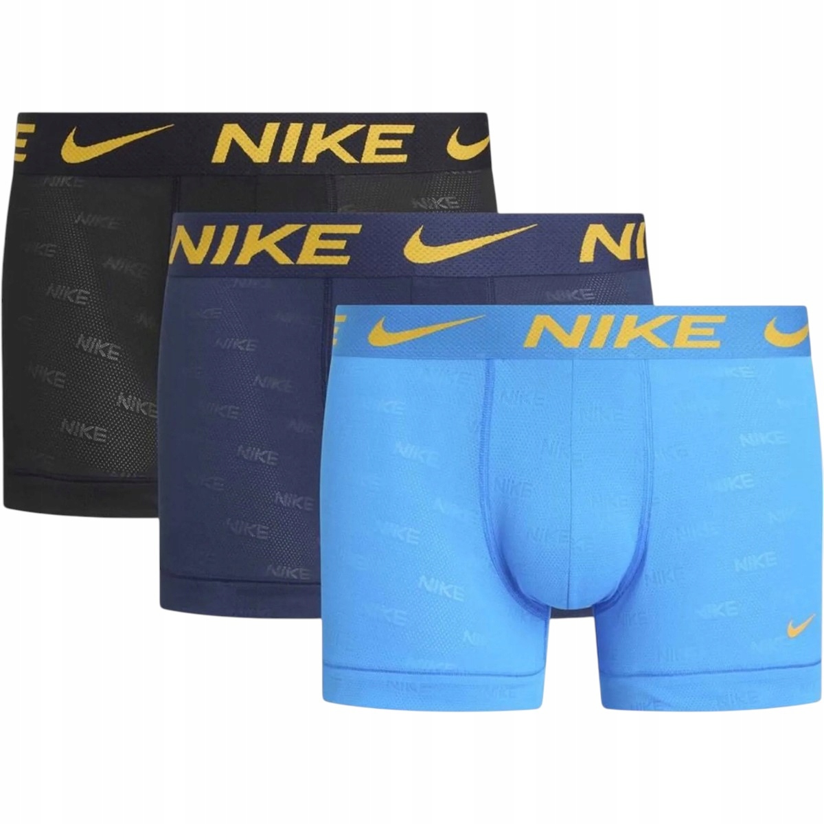 Nike Pánské Boxerky Slipy Trunk 3PK Modré/granátové/černé vel. L
