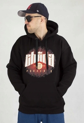 Mikina Chada S Kapucí Chp Logo Flash černá