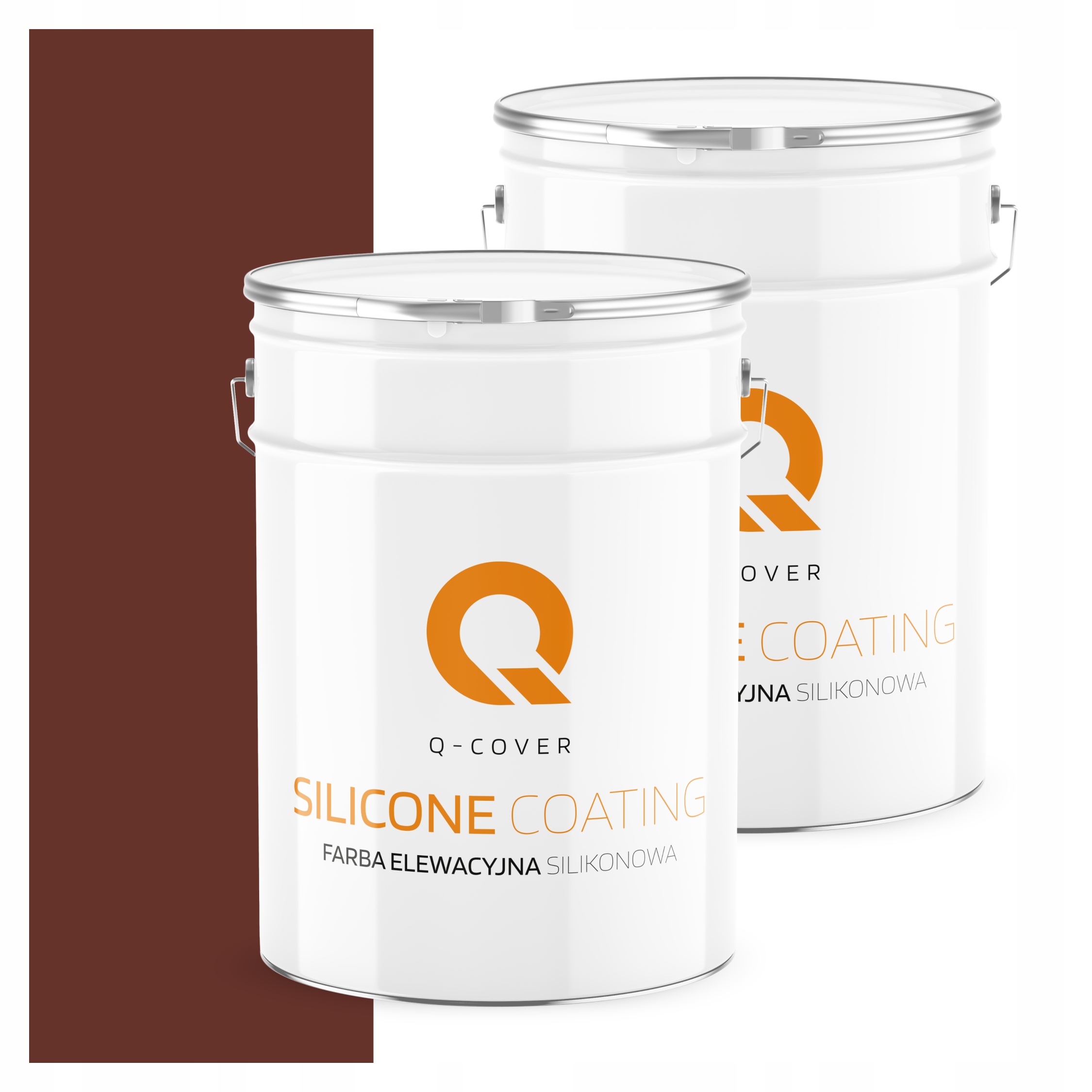 Fasádna fasádna farba 10L Silikónová Uv farba Hnedá-Červená Ral 8012