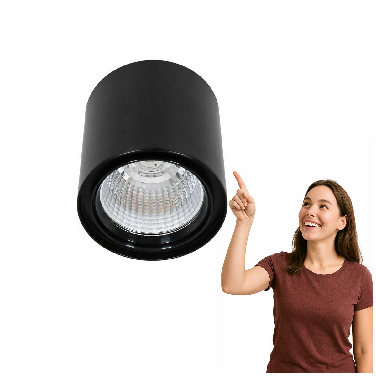 Led nástenná lampa 40W čierna Luna 3800LM Italux