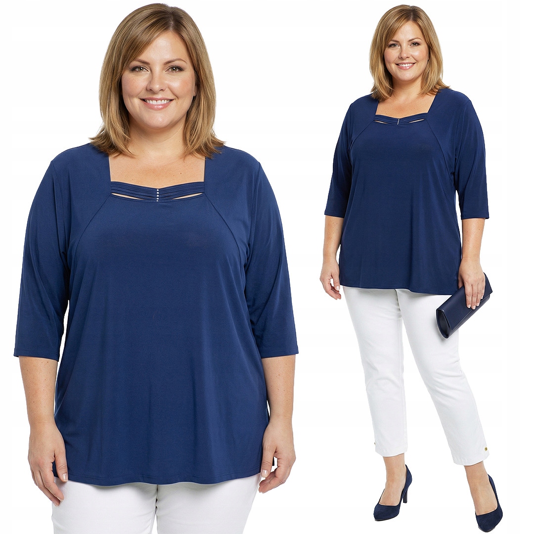 Modrá halenka plus size velikost 56/58