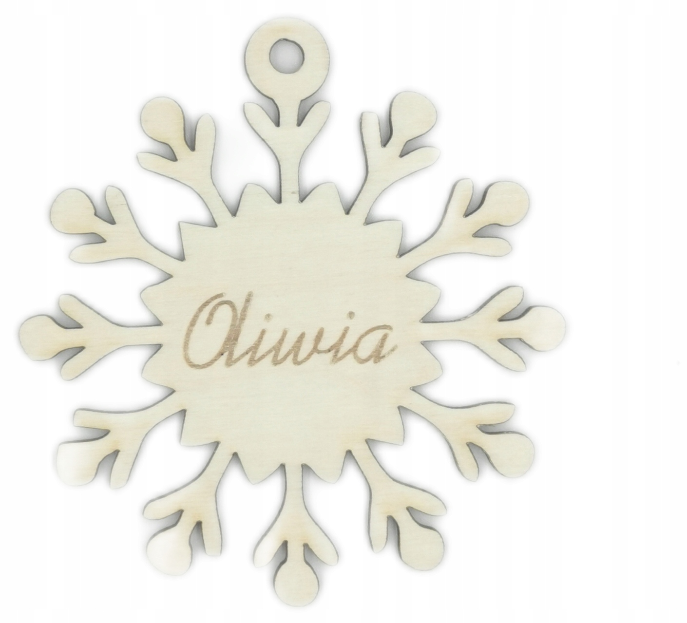 DREWNIANA BOMBKA OZDOBA NA CHOINKĘ SKLEJKA