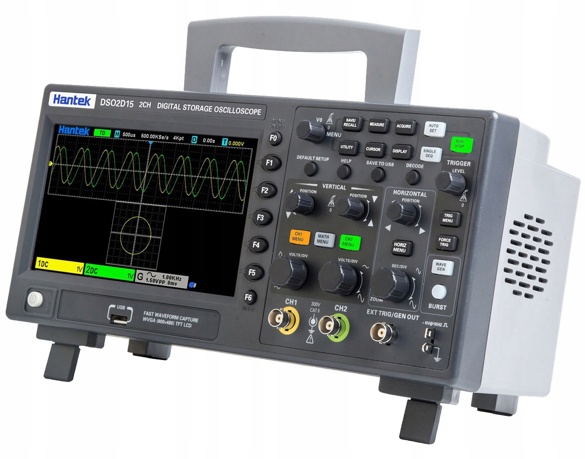 

DSO2C10 oscyloskop cyfrowy 2x100MHz Hantek