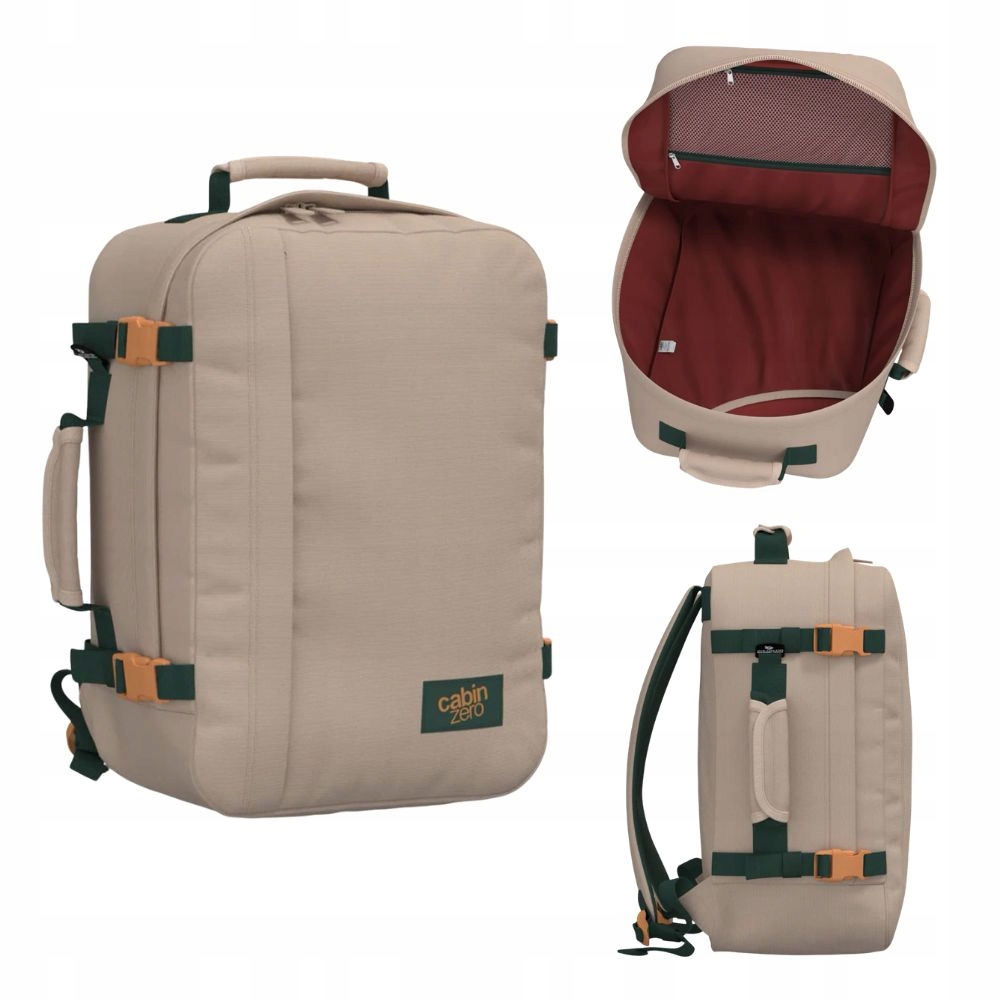 Lekki plecak podróżny 36l CabinZero CZ17 Cebu Sands podręczny na laptopa