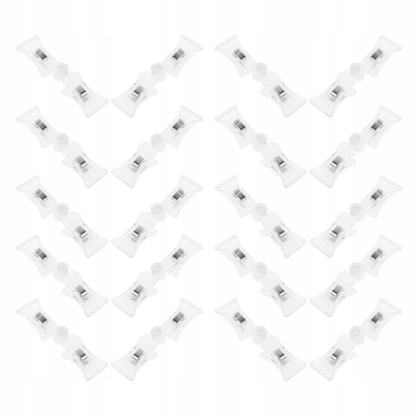 20Pcs Transparent Rotatable Plastic Shelf Sign Holder Clips for Retail