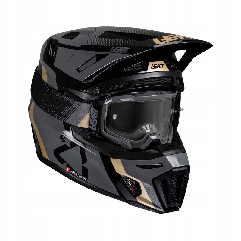 Motocyklová Prilba S Okuliarmi Leatt Kit Moto 8.5 Black M