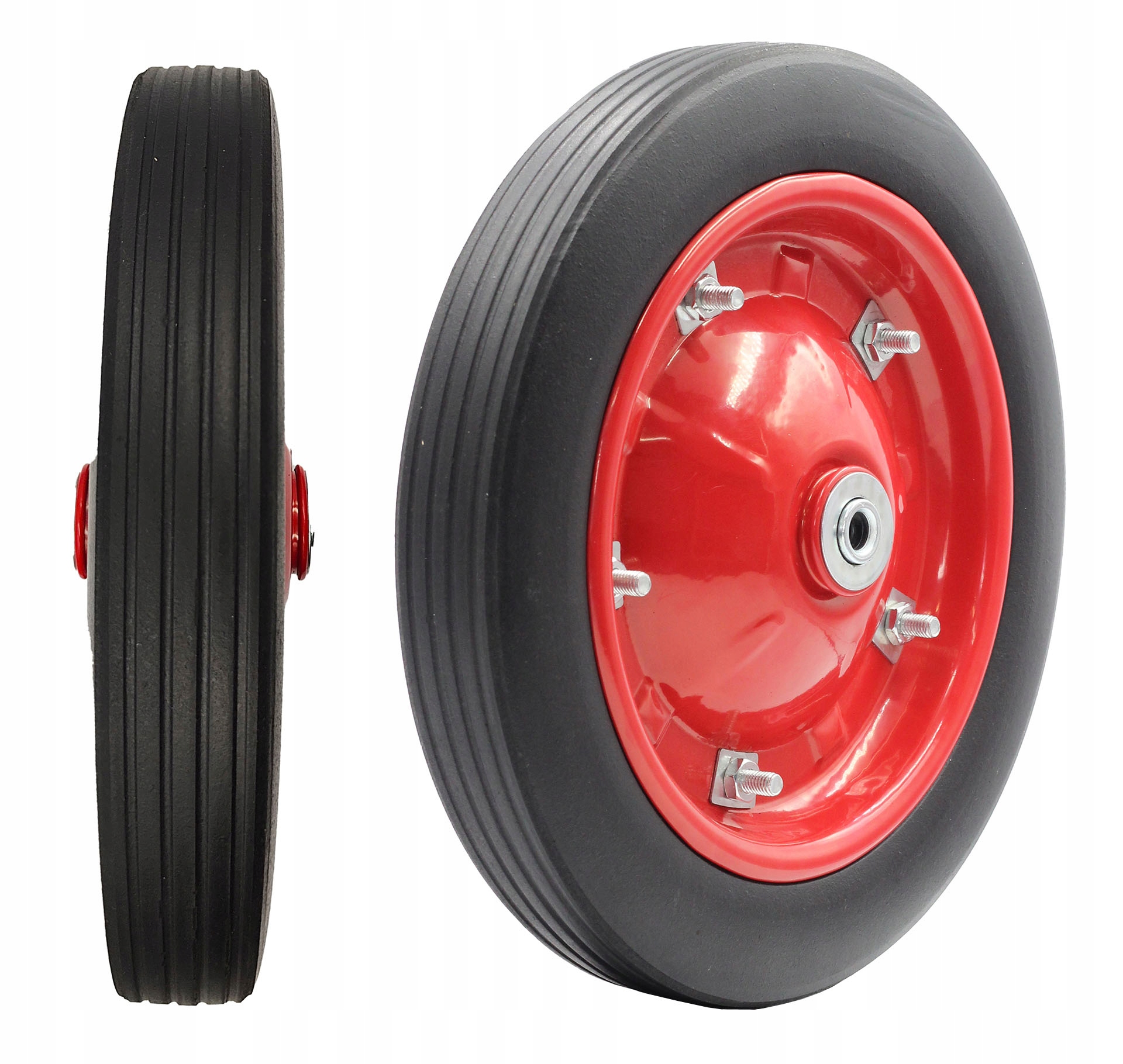 KOŁO TACZKI BETONIARKI 31cm WÓZKA PEŁNE bezdętkowe 12mm