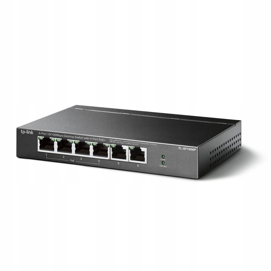 Switch TP-Link TL-SF1006P 6x Lan, 4x PoE+, 67W, kov