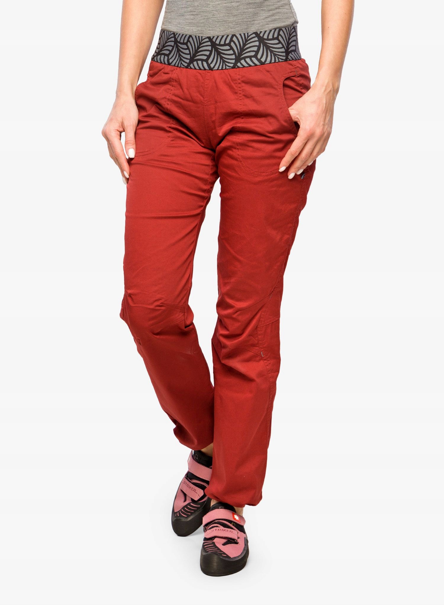 Spodnie wspinaczkowe damskie Ocun Pantera Organic Pants wine syrah Xs