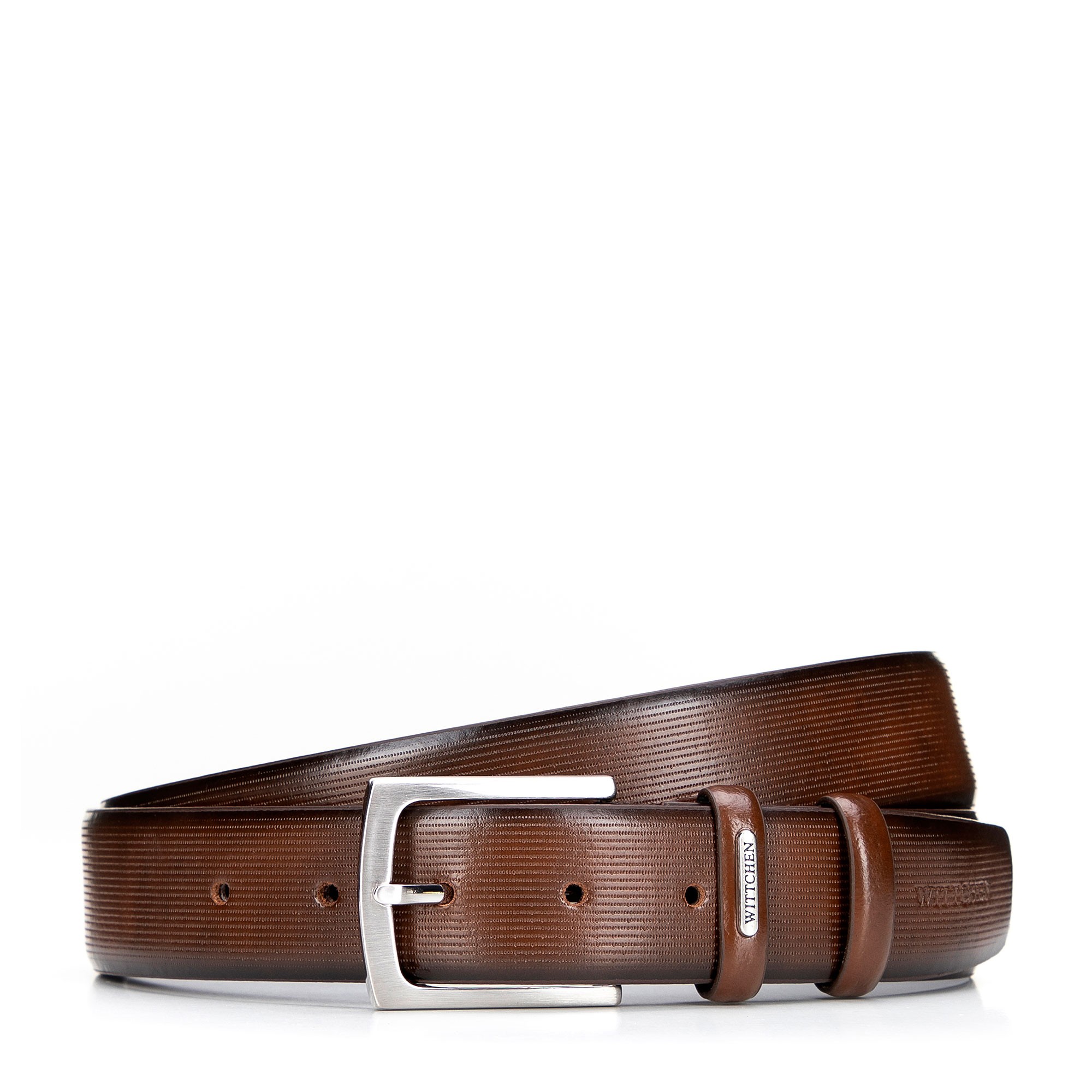 Pánský pásek z přírodní kůže s ražbou Wittchen 209-5-XL