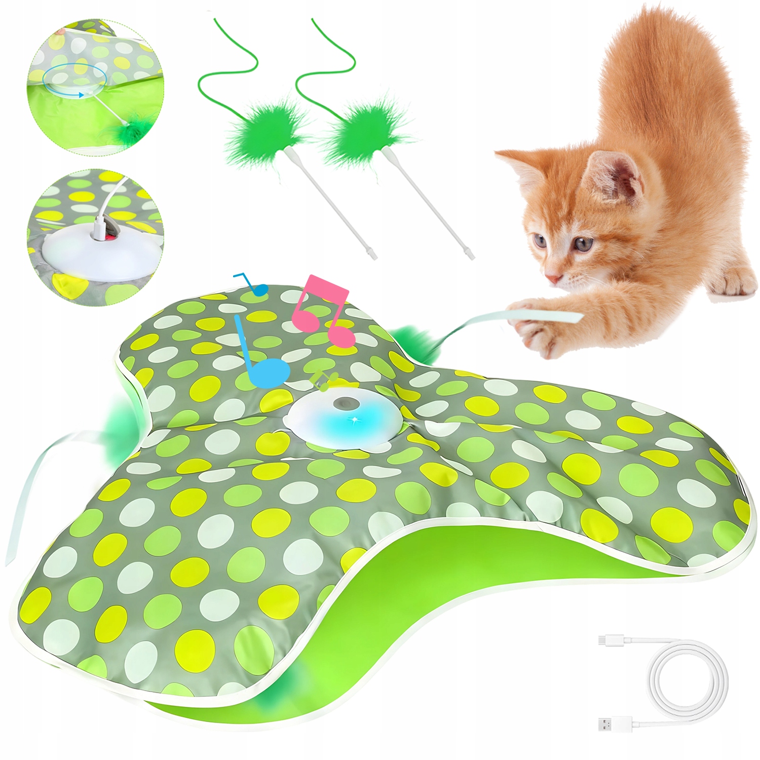 Levně Tichá Interaktivní Hračka Pro Kočky S Pohybovým Senzorem