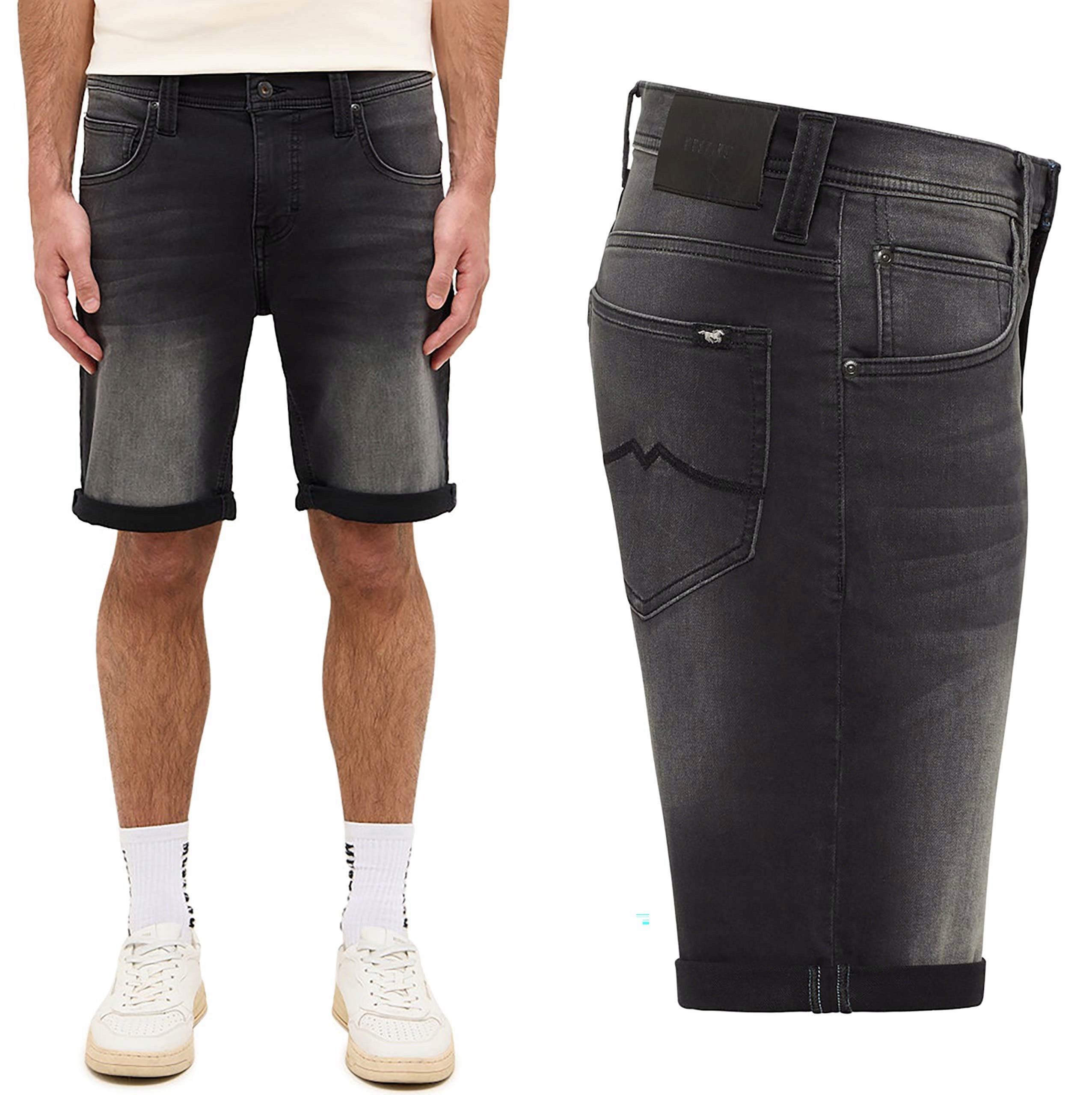 Mustang Chicago Shorts Z Gun 803 šedé kraťasy pánské džínové šortky W33