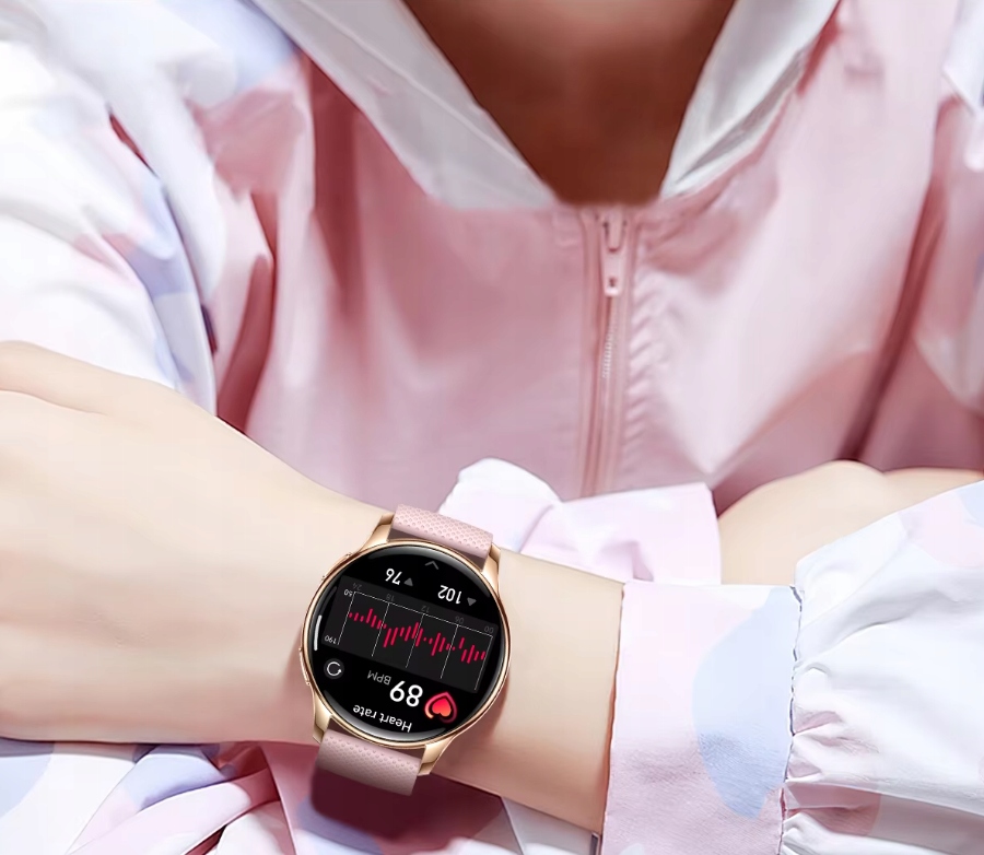 SMARTWATCH DAMSKI ZEGAREK AMOLED MENU PL ROZMOWY 2 PASKI + SŁUCHAWKI GRATIS Mechanizm automatyczny