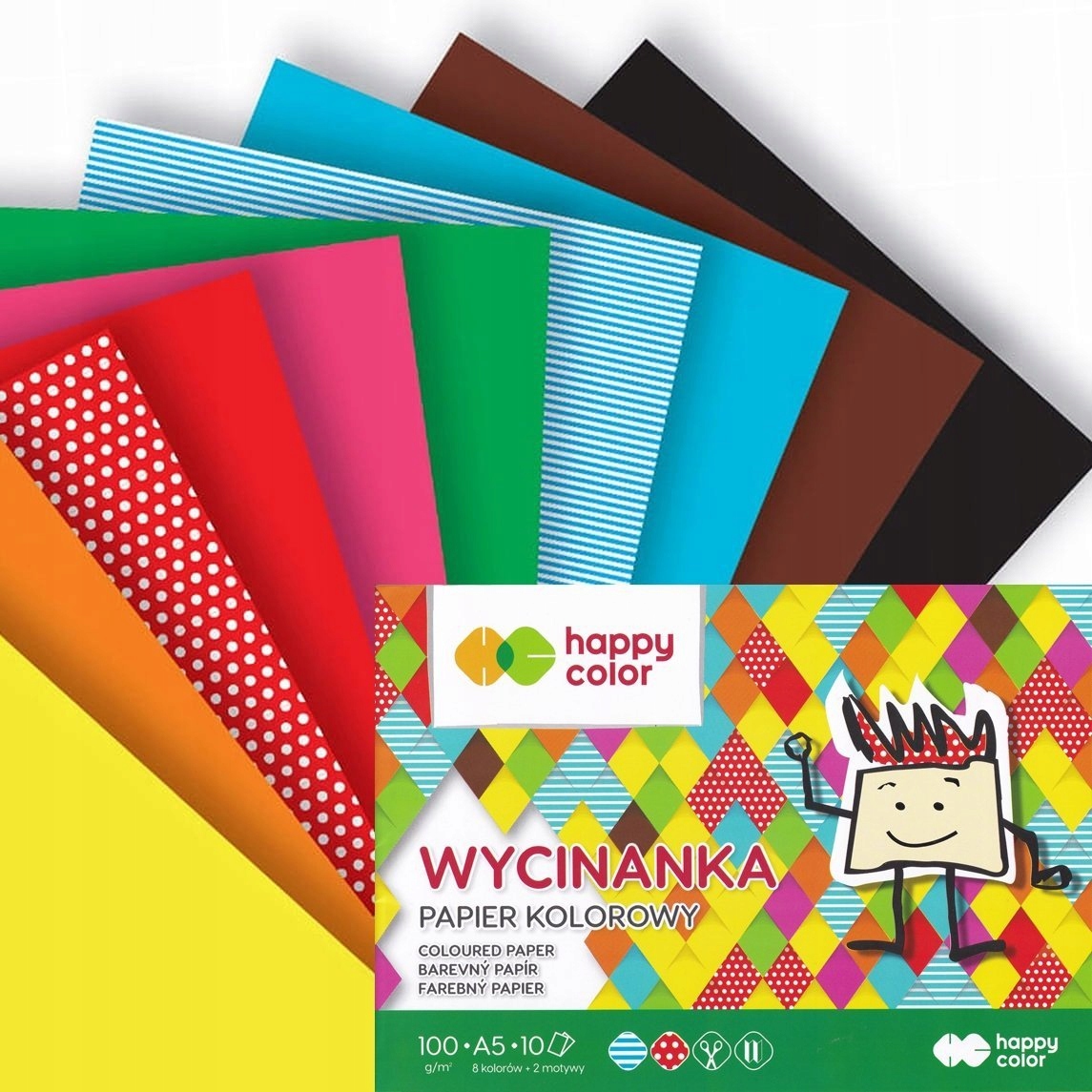 

Blok wycinanka A5 100g 10 arkuszy Happy Color