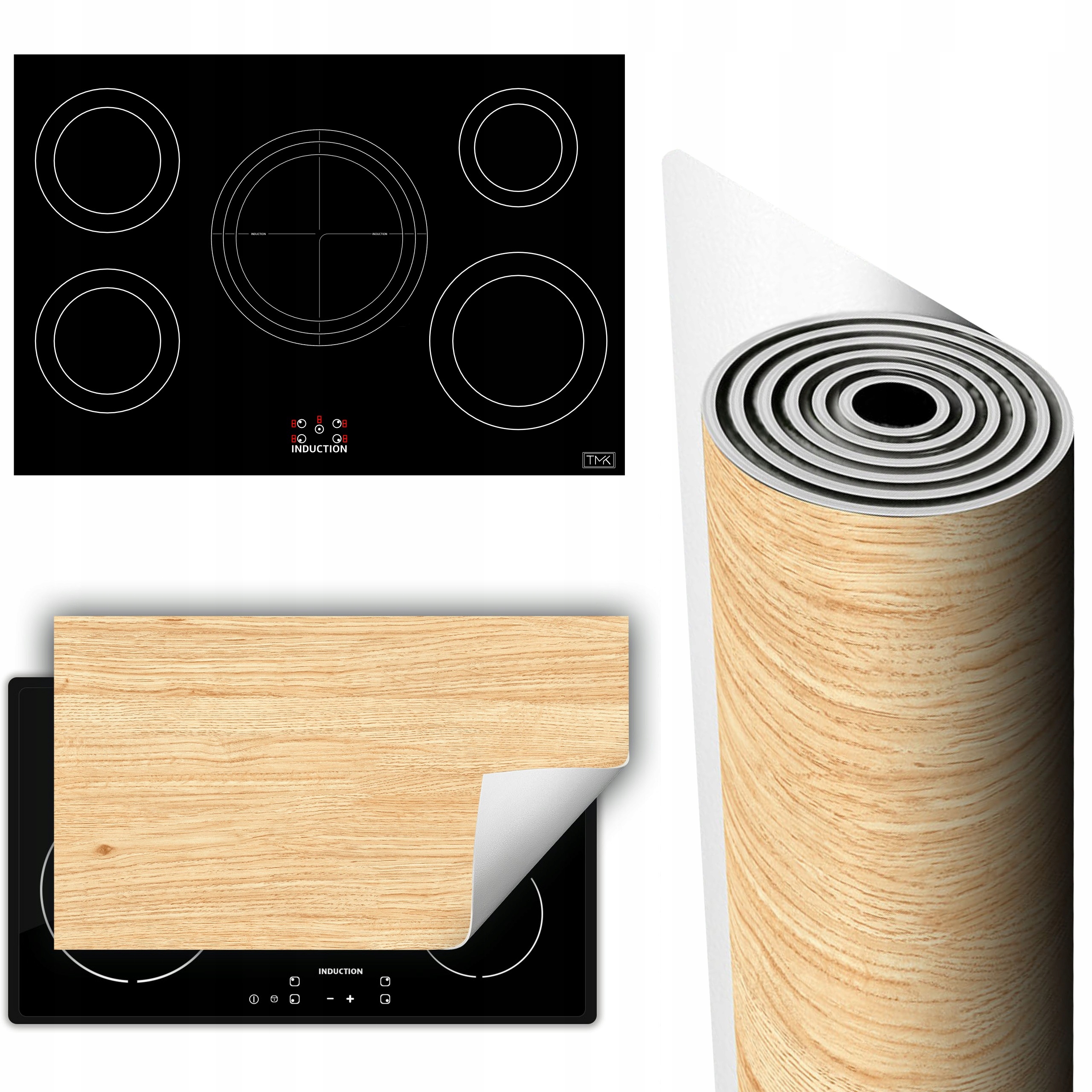 Vinylová Podložka Ochrana Kuchyňské Desky 90x52 světlá dřevo