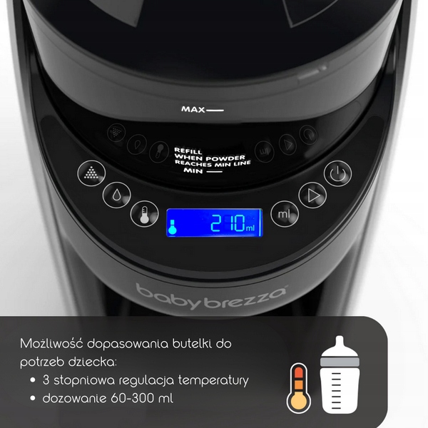 Baby Brezza Formula Pro Advanced ekspres do mleka dla dzieci black Rodzaj elektryczny