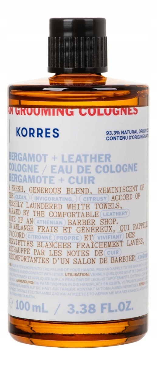 Korres Athenian Grooming Bergamot Leather Kolínská voda 100 ml