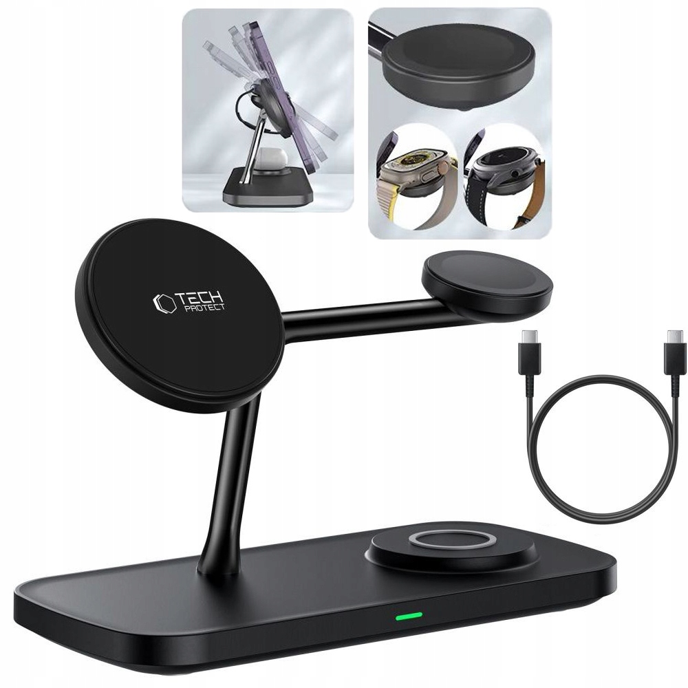 Indukční nabíječka MagSafe Qi2 pro Apple iPhone 17/16 AirPods Watch