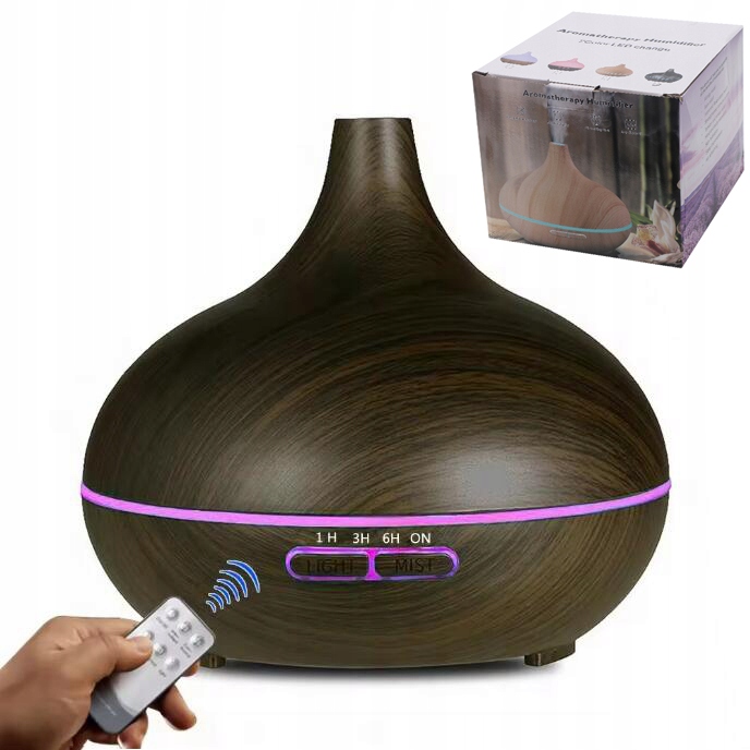 Dyfuzor Aroma Olejków Eterycznych Dyfuzor/nawilżacz 550 ML 3 Timer Kolor Drewna