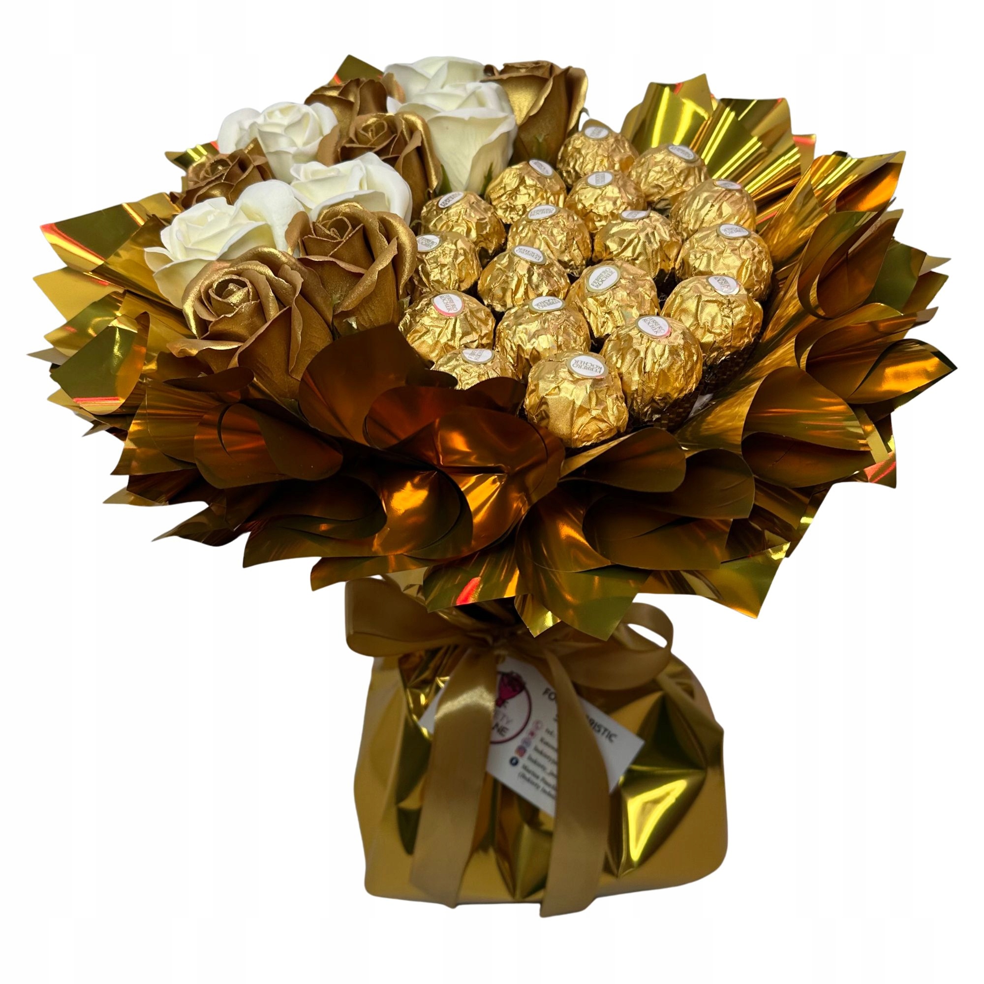 Levně Dárková Sada Kytice Sladkostí Ferrero Zlaté Narozeniny Den Žen Svatba