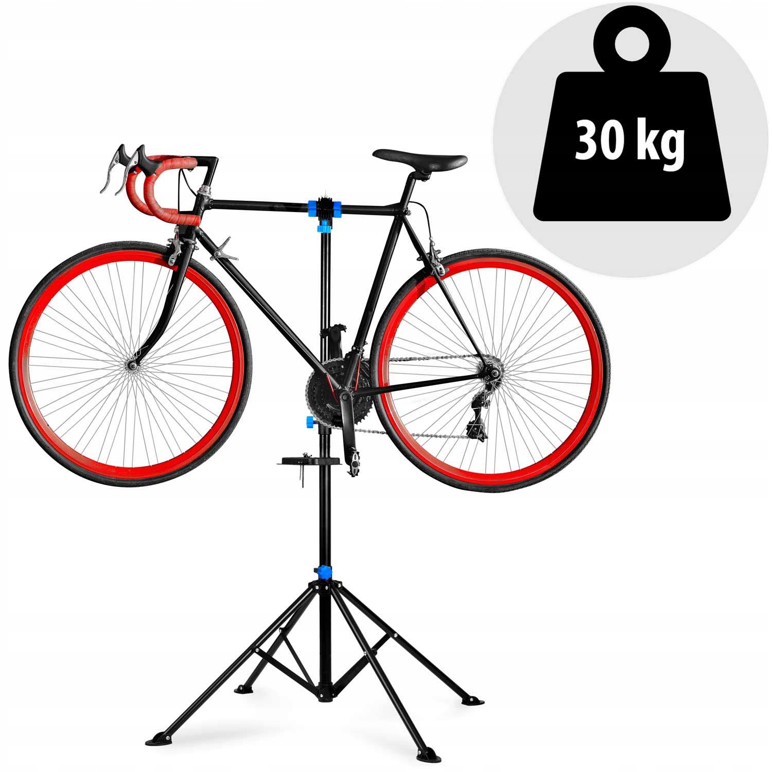 STOJAK regulowany ROWEROWY SERWISOWY MOCNY 30KG ZACISK ROWER warsztatowy Marka bez marki