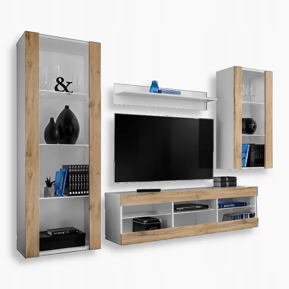 komodee Tivoli Medio Rtv sada do obývacího pokoje Bílá-Dub Wotan