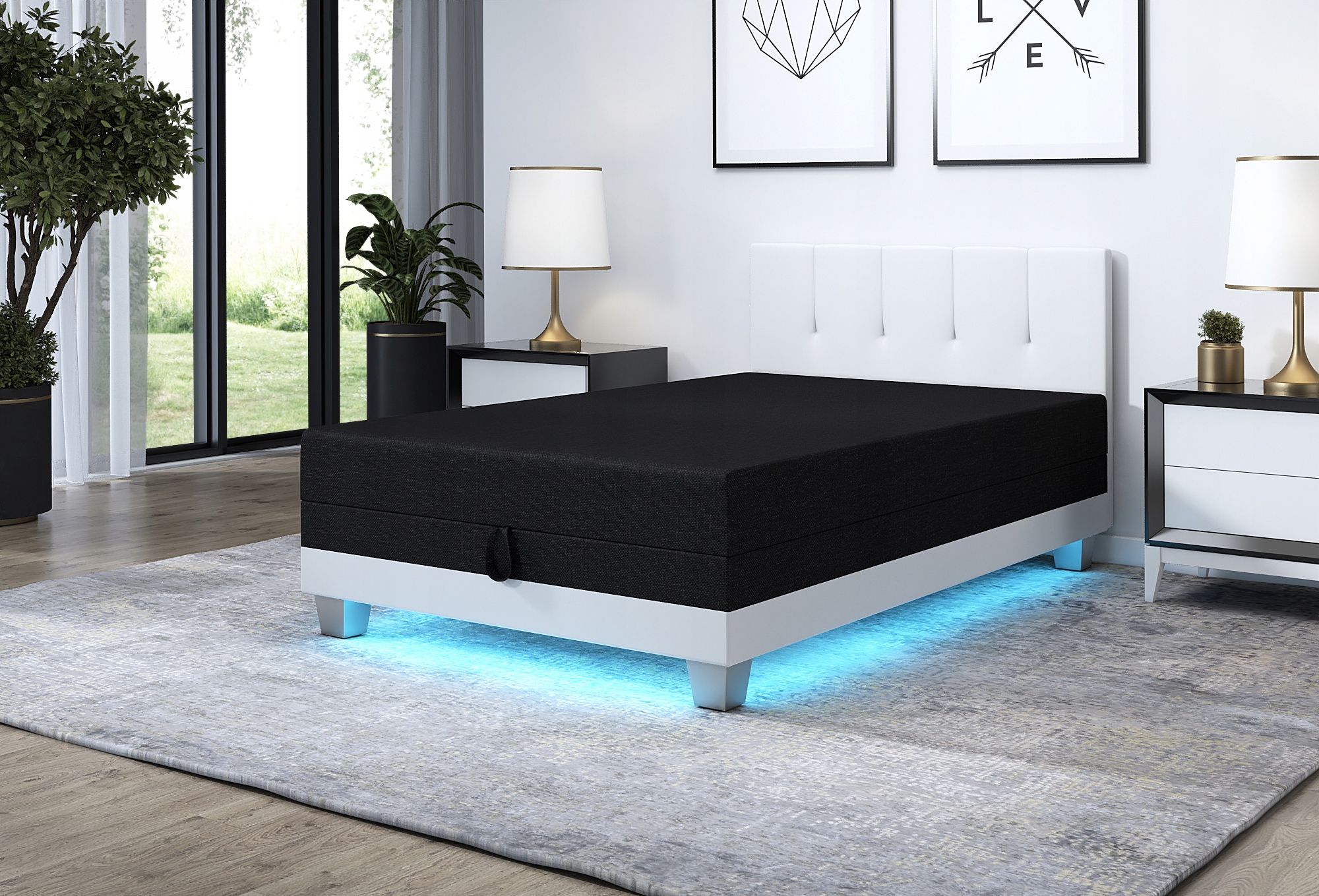 

Łóżko Tapczan jednoosobowy Luiza 110 +Led