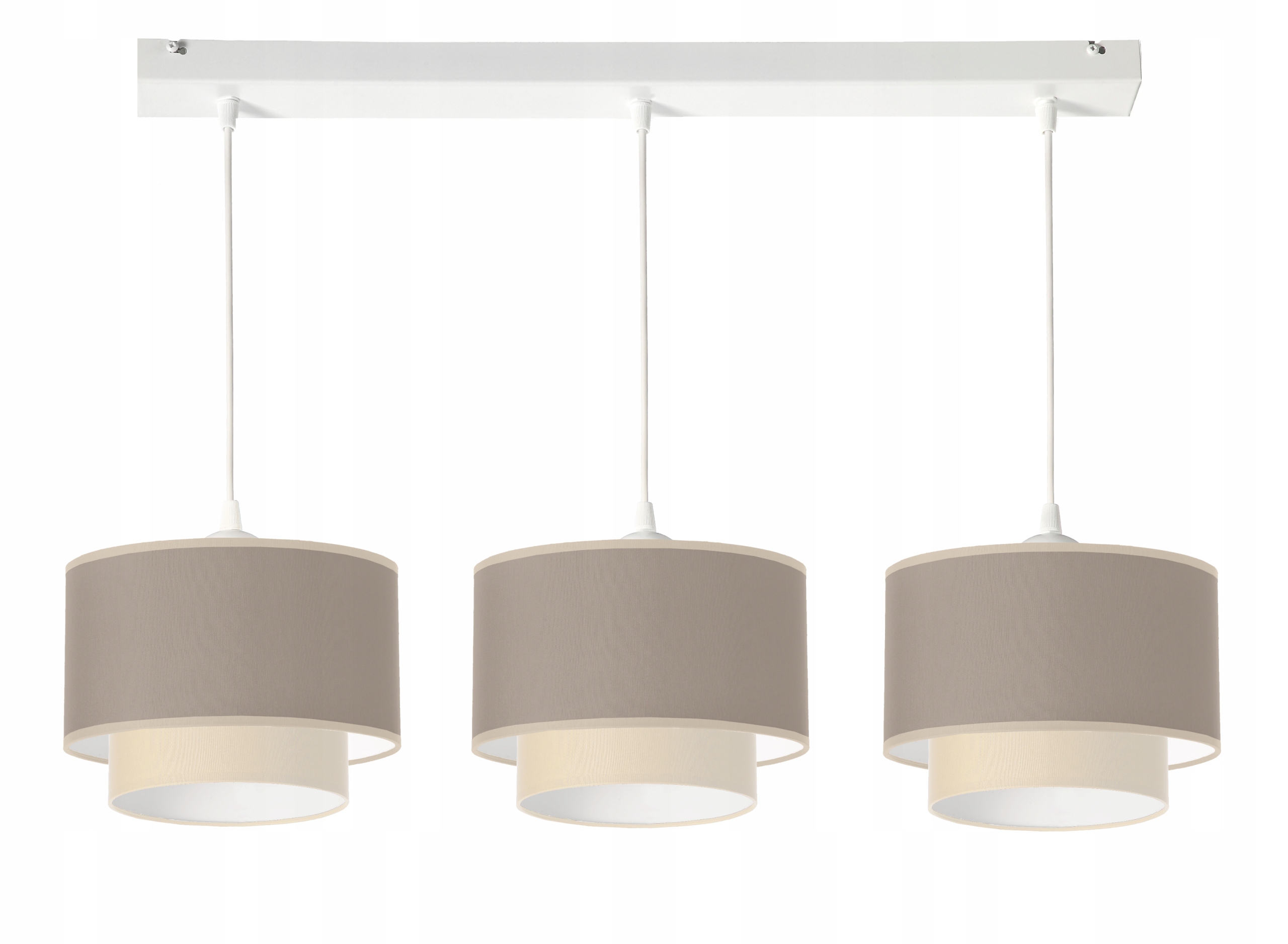 Závěsné Stropní Svítidlo Lustr Tarja Abažur Béžová Kašmír Duo Edison Led E27