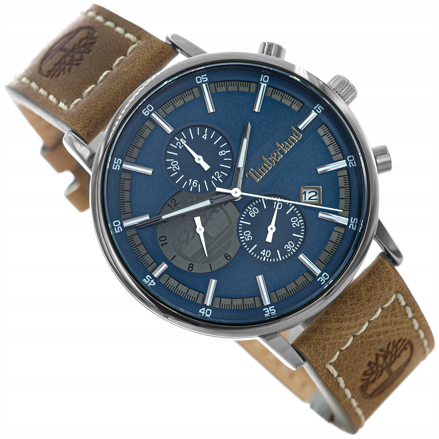 Pánské Hodinky Timberland TDWGF2182901 Hnědé S Chronografovým Řemínkem Datumovka