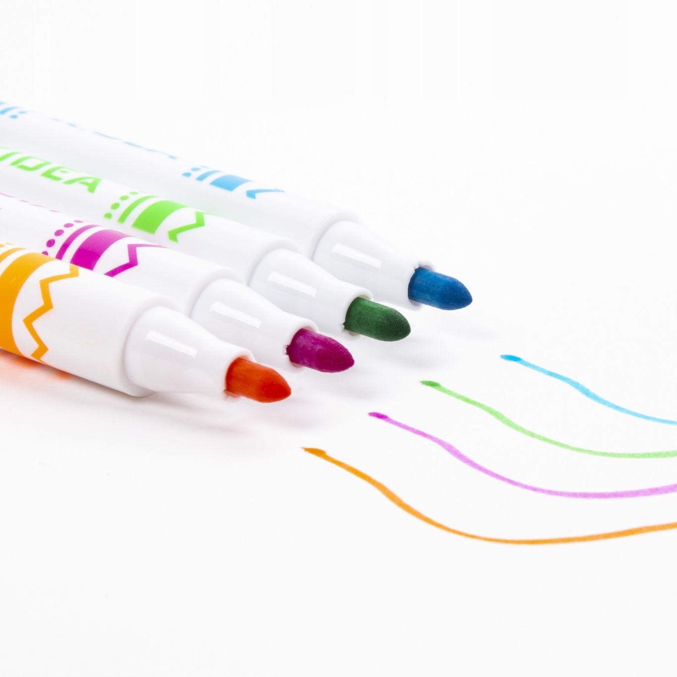 KIDEA PISAKI FLAMASTRY ZE STEMPELKAMI 10 KOLORÓW Kod producenta PS10KA