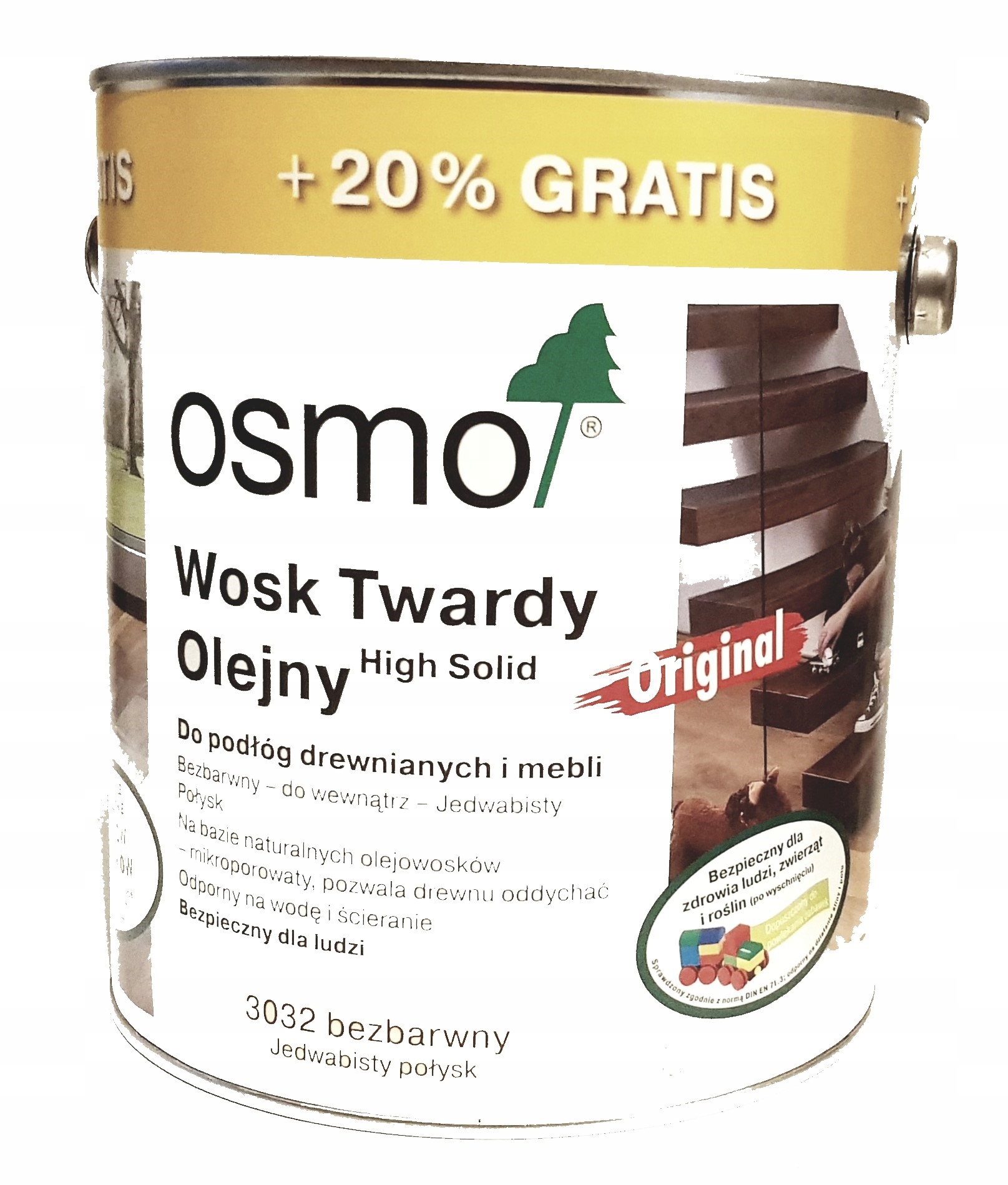 

Osmo 3032 Wosk Twardy Olejny 3l Jedwab Połysk