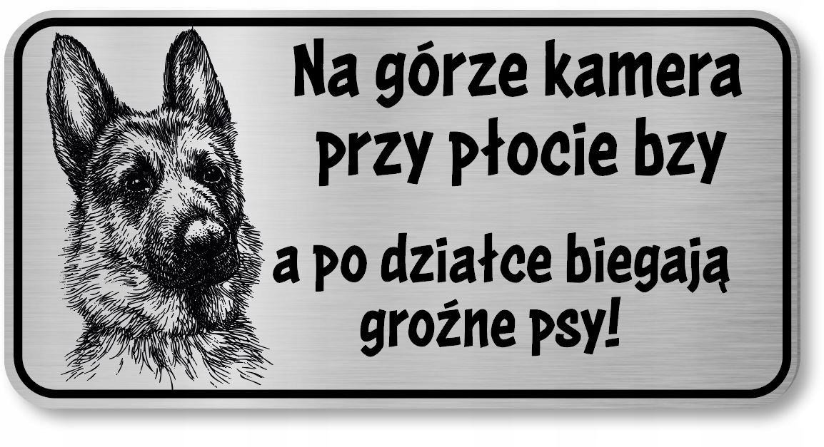 

Tabliczka uwaga pies Owczarek Niemiecki śmieszna