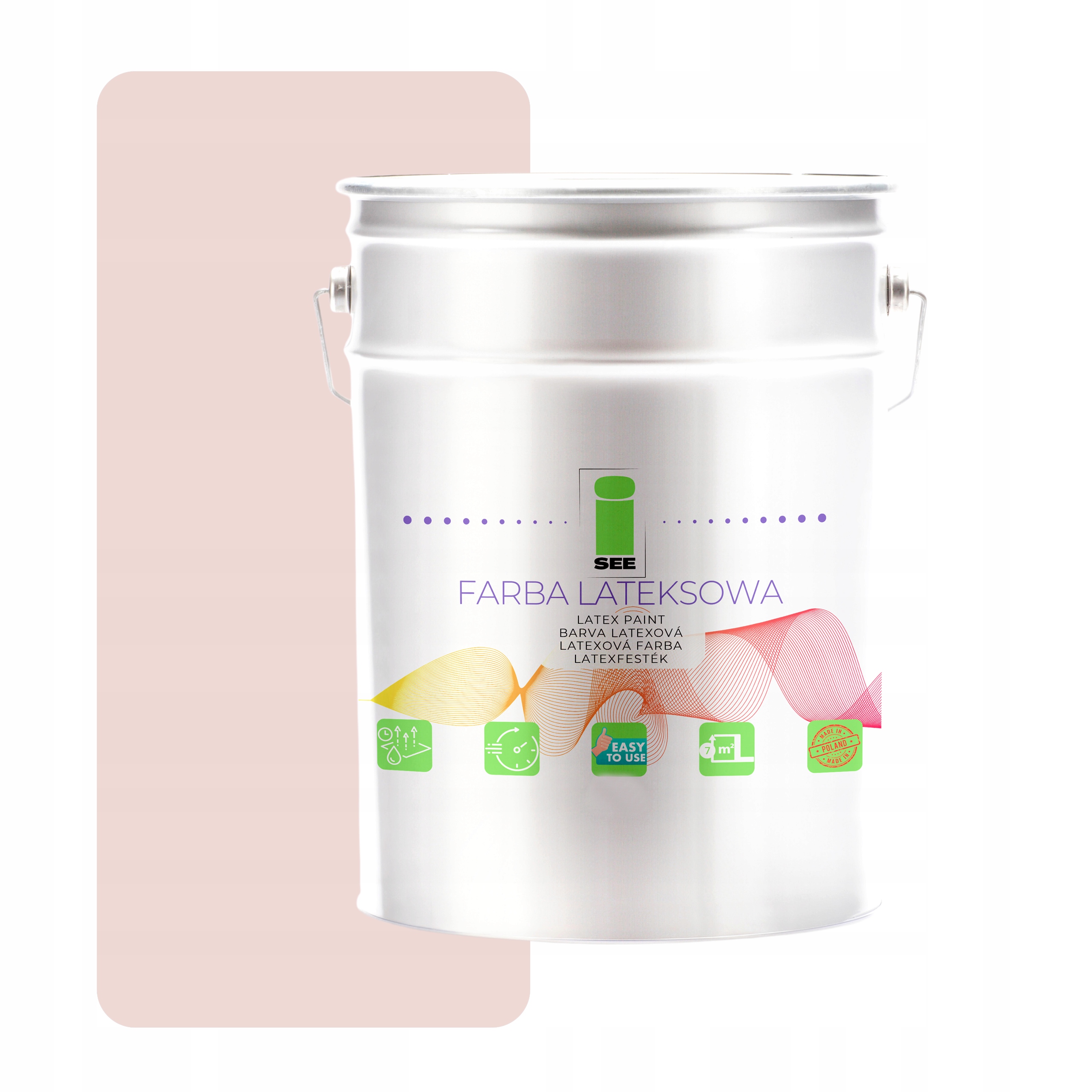 Farba Na Steny Latexová 10 L I See Hypoalergénna Pastelová Ružová Priedušná