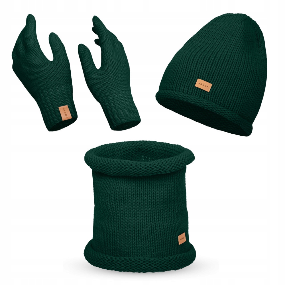 Dámská zimní sada Nandy Čepice Nákrčník rukavice, teplá sada na zimu