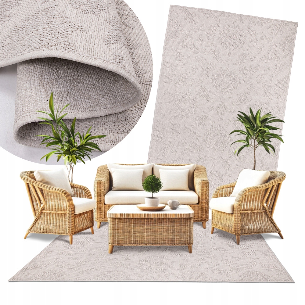 Koberec tkaný naplocho Moderní vzor Jersey 100x150 Modní koberec s provázkem