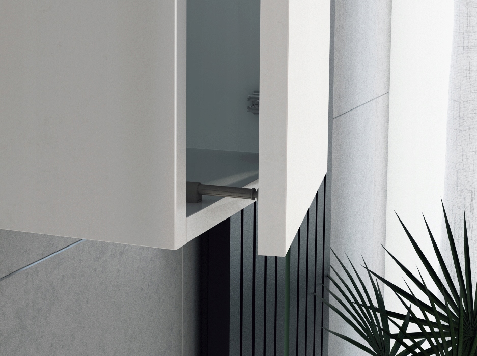 Szafka wisząca nad pralkę 60 łazienkowa biała WYSOKI POŁYSK 60cm Głębokość mebla 34 cm