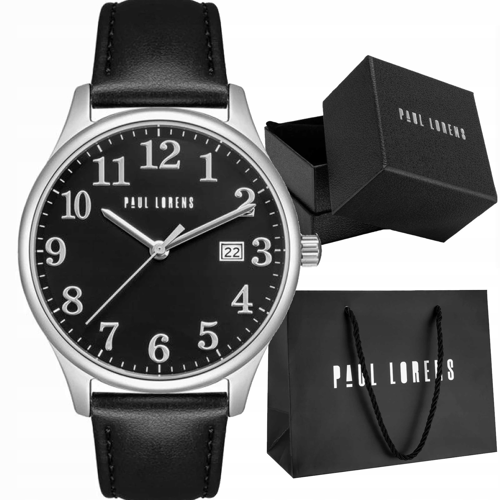 Pánské hodinky Paul Lorens Pl 20016A-1A1 S Datem kožený řemínek
